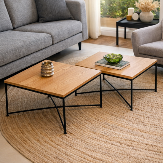 זוג שולחנות סלון דגם צמד