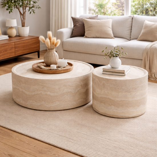 סט שולחנות דגם טרוונטין 